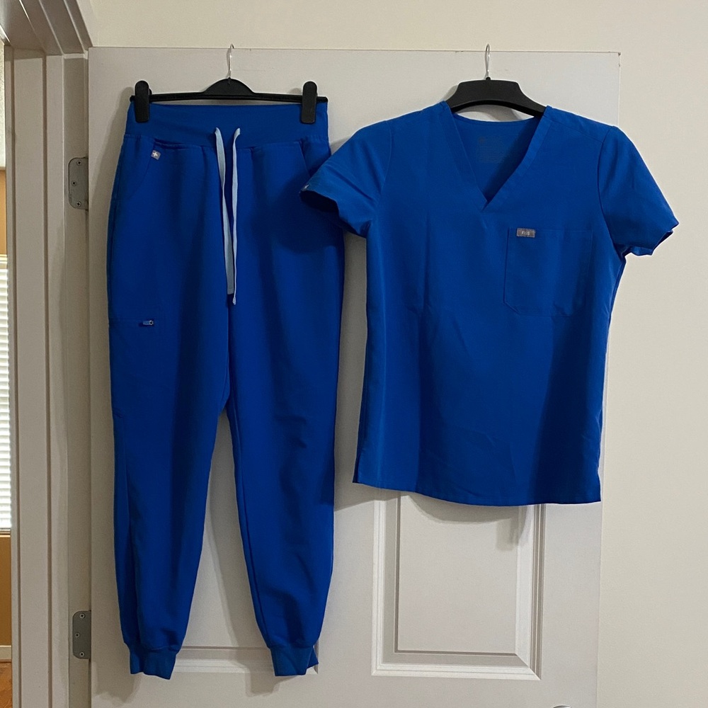 Figs Royal Blue Women's Scrub Set